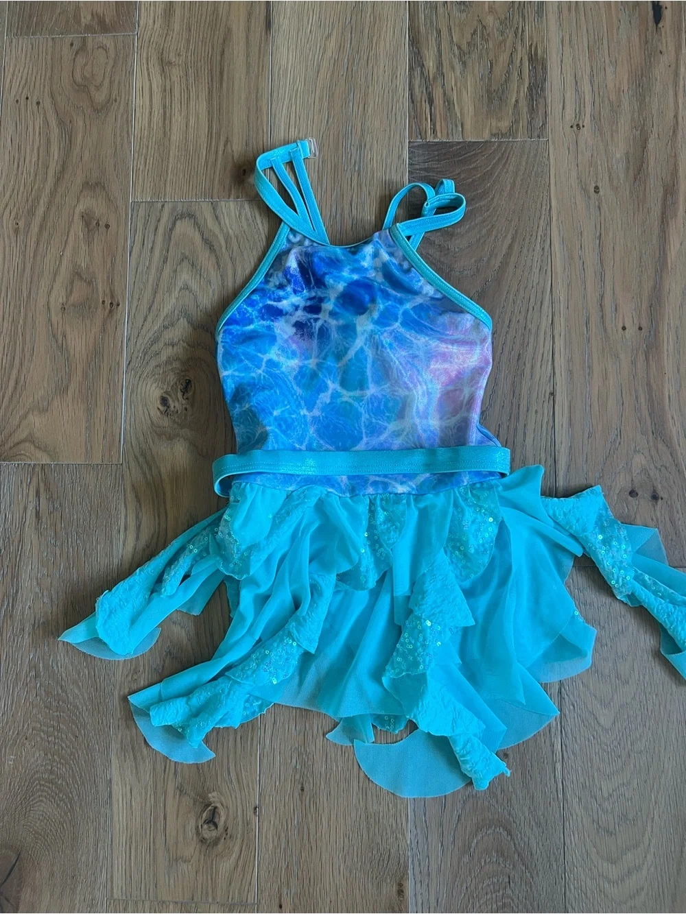 Kids Aquatic Blue Dance Costume